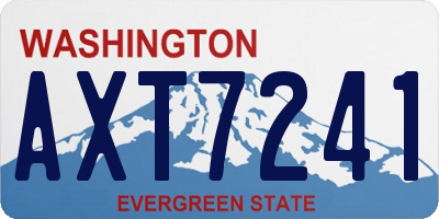 WA license plate AXT7241