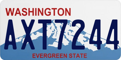 WA license plate AXT7244