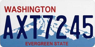 WA license plate AXT7245