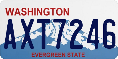 WA license plate AXT7246