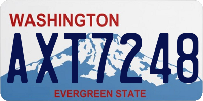 WA license plate AXT7248
