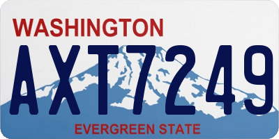WA license plate AXT7249
