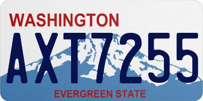 WA license plate AXT7255