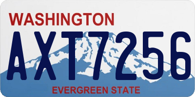 WA license plate AXT7256