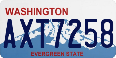 WA license plate AXT7258