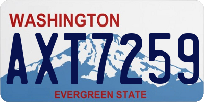 WA license plate AXT7259
