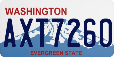WA license plate AXT7260