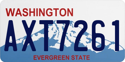 WA license plate AXT7261