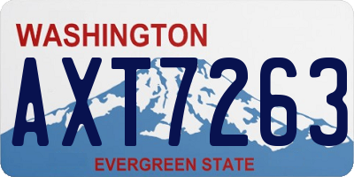 WA license plate AXT7263
