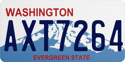 WA license plate AXT7264