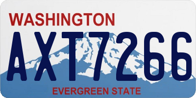 WA license plate AXT7266