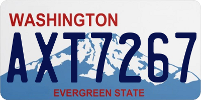 WA license plate AXT7267