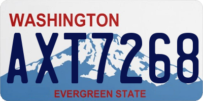 WA license plate AXT7268