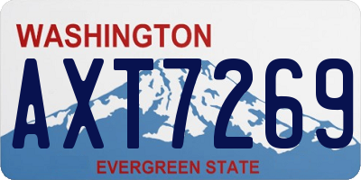 WA license plate AXT7269