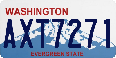 WA license plate AXT7271