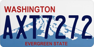 WA license plate AXT7272