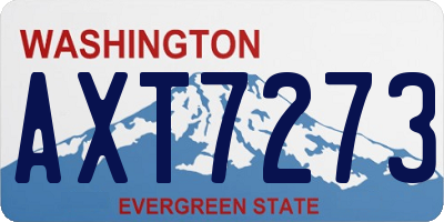 WA license plate AXT7273