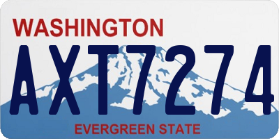 WA license plate AXT7274