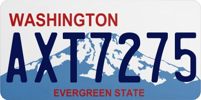 WA license plate AXT7275