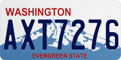 WA license plate AXT7276
