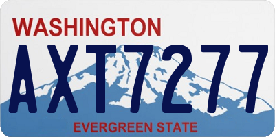 WA license plate AXT7277