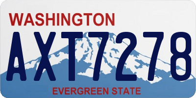 WA license plate AXT7278
