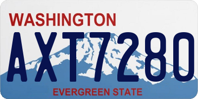 WA license plate AXT7280