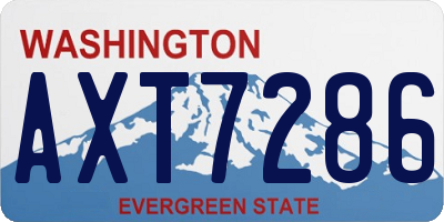 WA license plate AXT7286