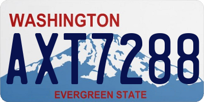 WA license plate AXT7288