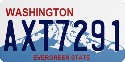 WA license plate AXT7291