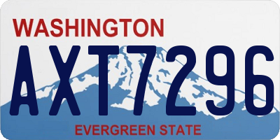 WA license plate AXT7296