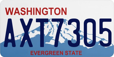 WA license plate AXT7305