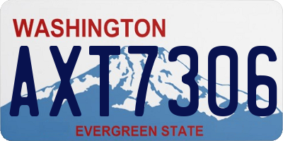 WA license plate AXT7306
