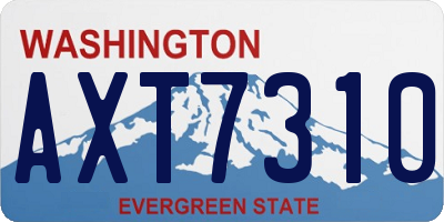 WA license plate AXT7310