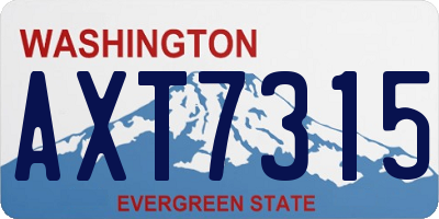 WA license plate AXT7315