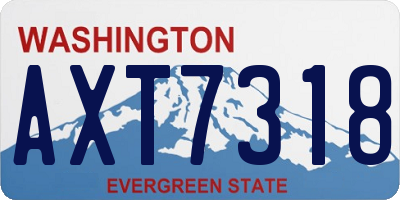 WA license plate AXT7318
