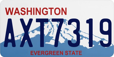 WA license plate AXT7319
