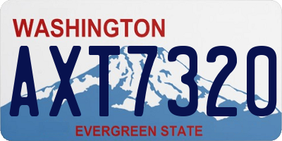 WA license plate AXT7320
