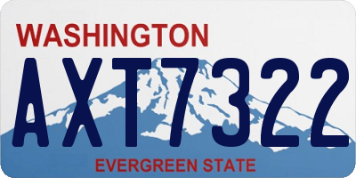 WA license plate AXT7322