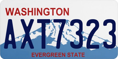WA license plate AXT7323