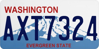 WA license plate AXT7324