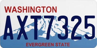 WA license plate AXT7325