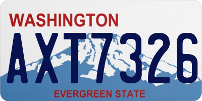 WA license plate AXT7326