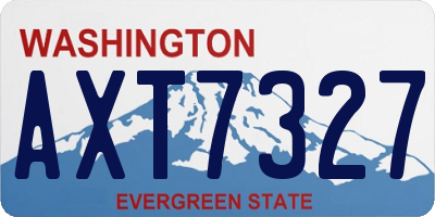 WA license plate AXT7327