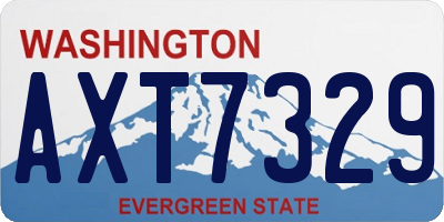 WA license plate AXT7329