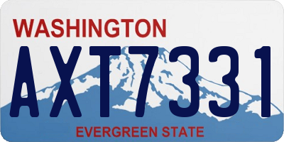 WA license plate AXT7331