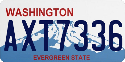 WA license plate AXT7336