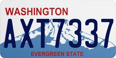 WA license plate AXT7337