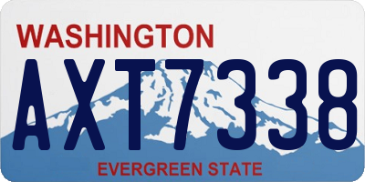 WA license plate AXT7338