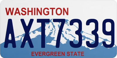 WA license plate AXT7339